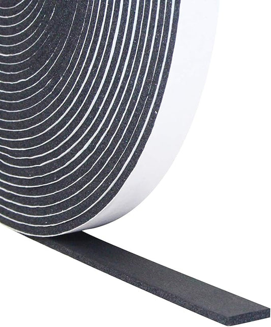 DGSL Foam Insulation Tape, 1/2In x 1/8In x 49.5Ft Weather Stripping Door Seal Strip for Doors and Windows,Sliding Door,Sound Proof Soundproofing Door Seal,Weatherstrip,Air Conditioning Seal Strip