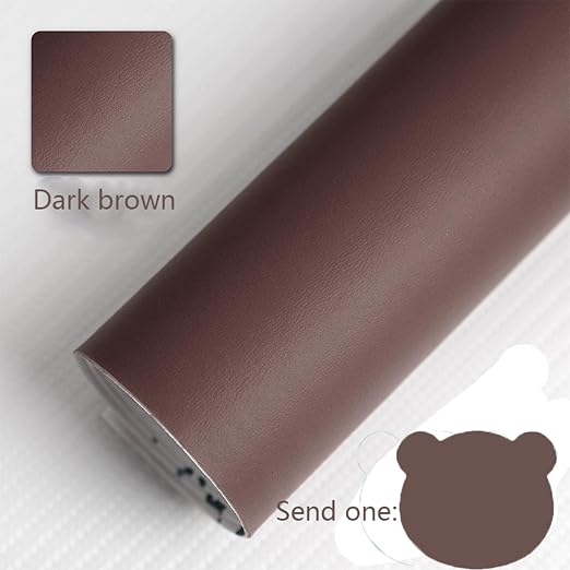 Self Adhesive Leather Repair Tape, 7.87 × 47.24 inch Leather Repair Suitable for Repairing Sofas Seats Leather Bags (Dark Brown)