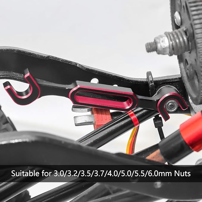 Multifunction RC Shock Absorber Plier with 4PCS Wrench 3.0/3.2/3.5/3.7/4.0/5.0/5.5/6.0mm Turnbuckle Nut Ball Joint Remover for RC Car Boat Model Repair Tool Kit