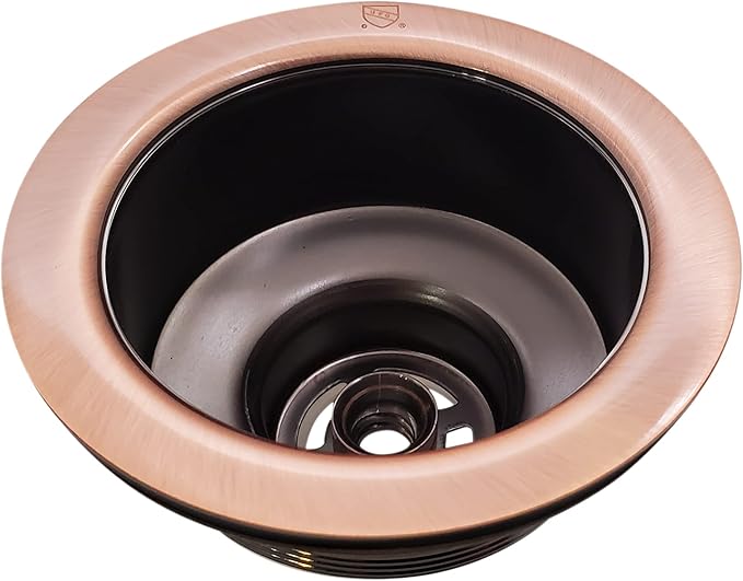 Westbrass A213-11 3-1/2" Wing Nut Twist Style Large Kitchen Sink Basket Strainer, Antique Copper