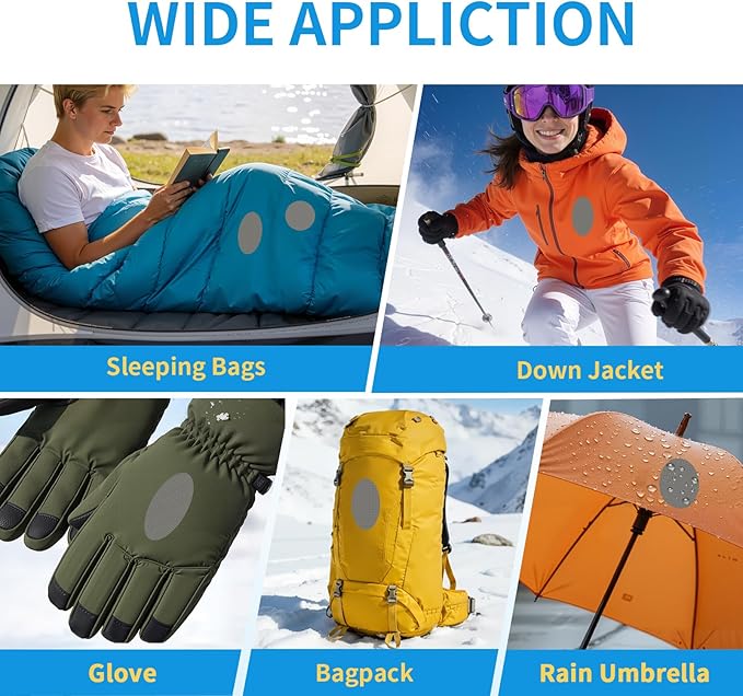Waterproof Self-Adhesive Nylon Patches for Tent Repair Kit, 24pcs Outdoor Gear Tenacious Repair Tape, Fabric Patches for Clothes, Down Puffer Jacket, Tent, Sleeping Bag, Backpack, Light Gray