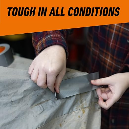 Gorilla Tape, 1.88 in x 30 yd, Silver (Pack of 6) - Duct, Utility, Triple Layer Strength, Indoor & Outdoor, Weather Resistant Shell
