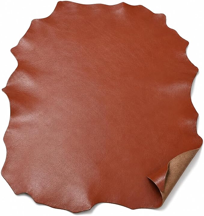REED Leather HIDES - Cow Skins for Upholstery Crafts (100 Square Foot, Rust)