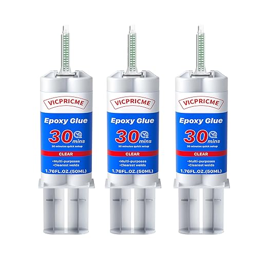 Epoxy Glue Clear, Bonding for Plastic, Metal, Ceramic, Wood, PVC, Stainless Steel, Tile, Water Pipes, the Strongest Plastic Repair Glue, 30 Minutes Waterproof Welding (3)