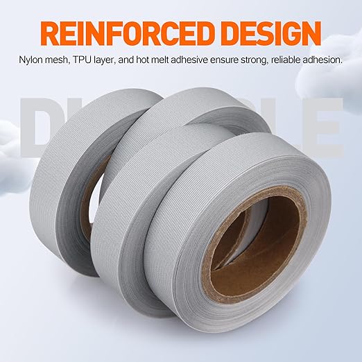 TPU Seam Sealing Tape – Waterproof Heat-Seal Fabric Repair Tape for Tents, Outdoor Gear, and Apparel, 0.79 in x 5.47 yd, Grey