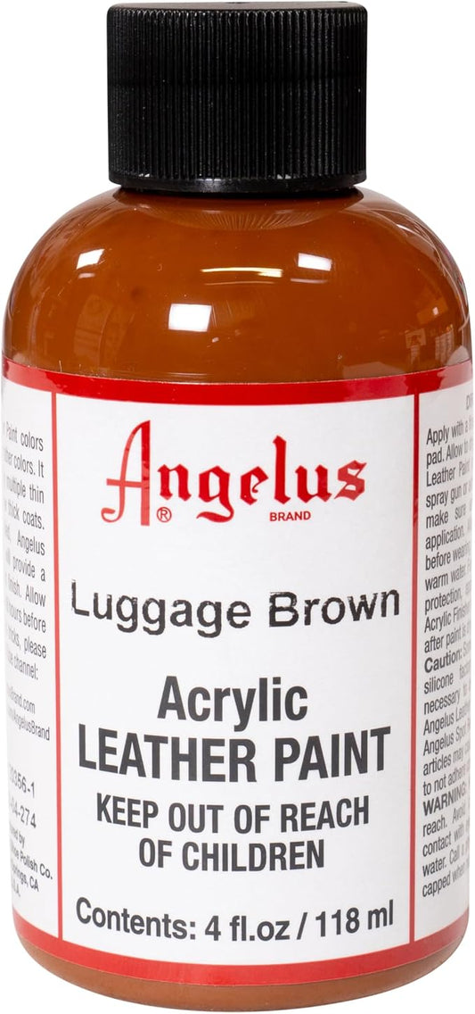 Angelus Acrylic Leather Paint, 4 oz., Luggage Brown