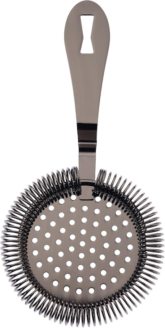 Barfly Deluxe Antique Hawthorne Spring Strainer, Gun Metal Black