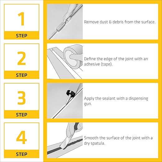 SIKA Sikaflex Construction Sealant - Limestone, Polyurethane Adhesive, Weatherproof, 10.1 oz Cartridge - Seals Joints, Cracks, Gaps in Concrete, Wood - Paintable, Durable, Flexible