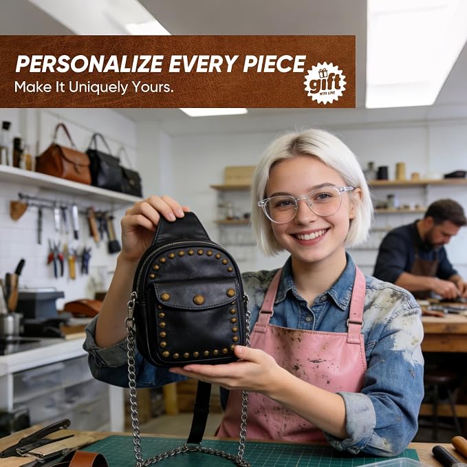 Domthent Leather Rivets Kit, 370 Sets Brass Double Cap Rivets with Full-Size Leather Working Tools for 5 Sizes, Perfect for Leather Crafting, Clothing, Bag, Shoe Repair and DIY Decoration (Bronze)