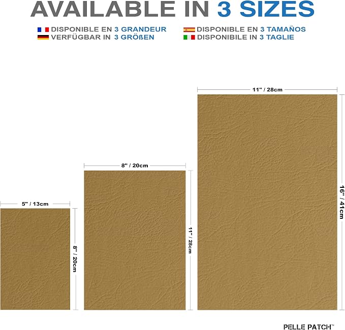 Leather Chair Repair Patch Self Adhesive - 25 Colors Available - Original 11x16 - Yellow