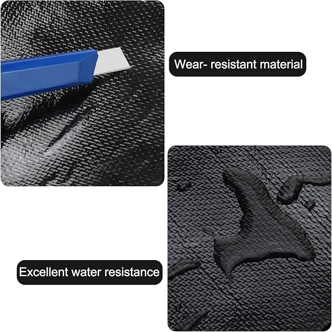 RealPlus 6" x 50' RV Underbelly Tape Waterproof Belly Tape with Permanent Sealing Adhesive for Camper Travel Trailer Mobile Home, Tear Repair Patch
