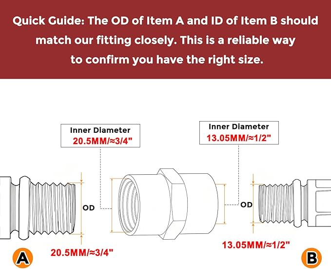 Pack of 6, 1/2" NPT FeMale to 1/4" NPT FeMale Solid Brass Pipe Fitting Coupler, Brass Coupling Hose Fittings Adapter for Pipe Leak Repair, Bathroom Remodeling, Tool Extensions