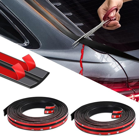 2 Pieces Windshield Rubber Seal Windshield Trim Stripping, Car Weather Stripping, Waterproof Rubber Edge Trim, 22 Ft T Shape Sealing Strip Universal for Car Front Rear Windshield