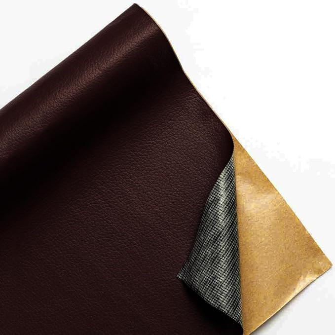 19.7 x 54 Inches Leather Repair Patch, Coffee Self Adhesive Leather Repair Tape Kit for Damaged Leather Furniture, Sofa Seating,Car Seats, Leather Goods