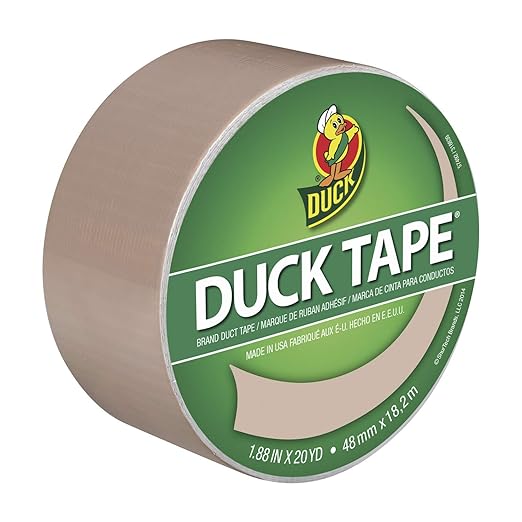 Duck Brand 283264 Color Duct Tape, Single Roll, Beige, 60 Foot