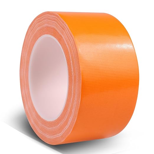 Orange Duct Tape Heavy Duty, 1.88 Inch x 35 Yard Waterproof Strong Adhesive Duct Tape for Indoor Outdoor Repairs Tear by Hand, 1 Roll