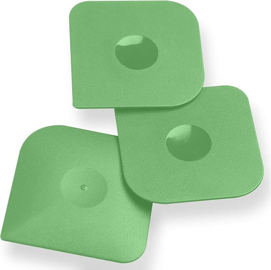 Plastic Pan Dish Pot Food Kitchen Scraper Tool Set, 3 pcs Nylon Plastic Cast Iron Skillet Cleaner Scrubber Scrapper, Kitchen Scraper Non-Scratch (Green)