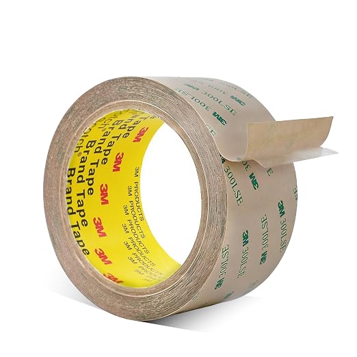 3M Double Sided Tape 300LSE 2" x 36Ft Clear, 1 Pack | Heavy Duty Adhesive Tape for Electronics, Laptop & Phone Repairs, Arts, Crafts, Leather Work, Card Making