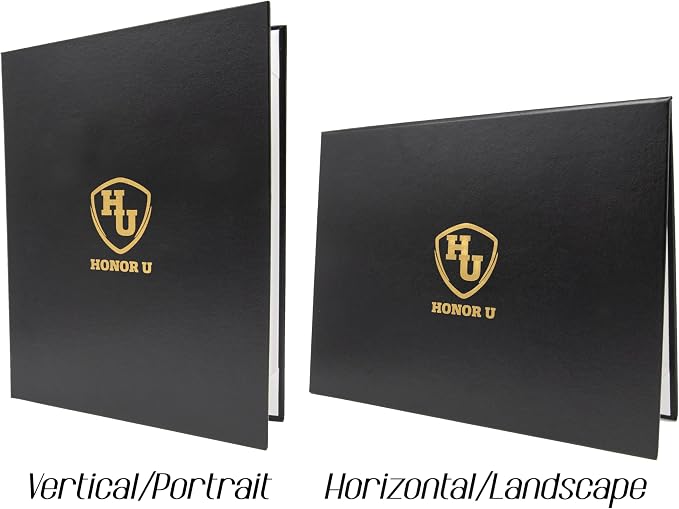 Premium Green Faux Leather Document Cover 8x6 Small Size | Tent-Style Opening, Non-Padded, Custom Metallic Foil Printing | Ideal for Diplomas, Awards, Certificates with Professional Finish