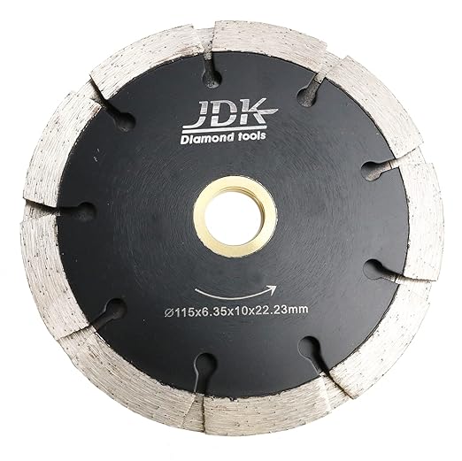 JDK 4.5 Inch Diamond Crack Chaser Blade Two Layers Tuck Point Blades for Mortar Joint Removal, Grout Repair and Masonry Surface Prep (4-1/2 Inch*Sandwich)
