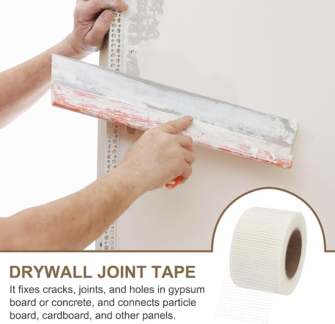 PATIKIL Drywall Repair Mesh Tape, 3 inch x 164 ft Fiberglass Repair Patch Self-Adhesive Dry Wall Joint Tape 8 Mesh Wall Hole Crack and Seam Patch, White