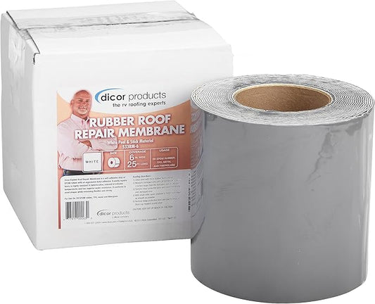 Dicor 533RM-6 EPDM Roof Patch - 6" x 25' - Self-Adhesive and Easy to Install