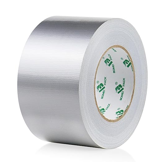BOMEI PACK 3 in x 50 Yards Silver Heavy Duty Duct Tape Strong Adhesive, 9.05mil Duct Heavy Duty Waterproof All Weather Gray Duct Tape No Residue Sealing & Patching for Indoor&Outdoor Repair