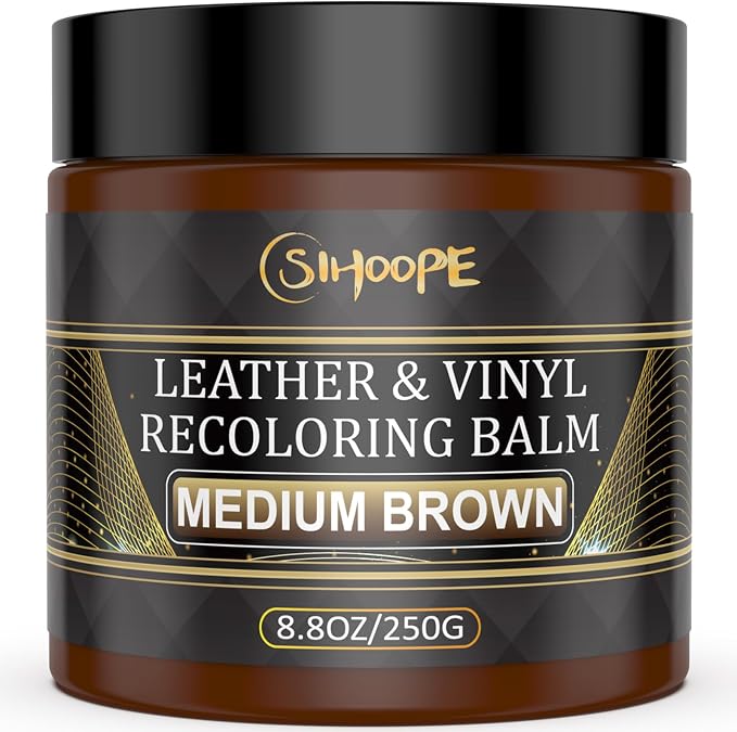 2025 New Advanced Leather Recoloring Balm,Medium Brown Leather Repair Kit for Furniture,Leather Dye Filler,Leather Color Restorer for Couches,Leather Scratch Remover for Car Interior
