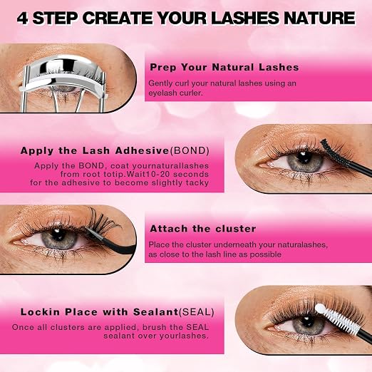 Professional Lash Cluster Glue Kit – 150H Strong Hold Lash Bond and Seal Waterproof Eyelash Glue,Long-Lasting Adhesive for DIY Cluster Lashes,Home Use,Beginners & Pros (White,3-Pack 2x5ml+5ml +0.24oz)