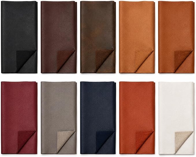 REED Leather HIDES - Cow Skins for Upholstery Crafts (20 Square Foot, Antique Brown)