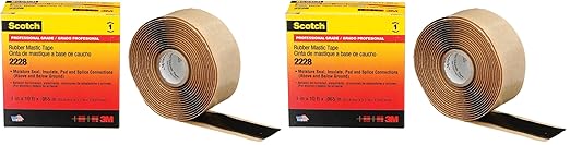 3M 2228-1X10FT 054007507277 1x10 Rubb Mastic Tape, 1x10FT (Pack of 2)