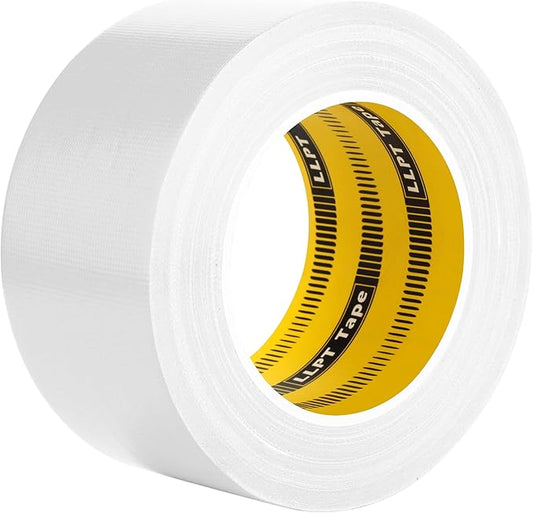 LLPT Duct Tape Premium Grade 2.36 Inches x 108 Feet x 11 Mil Easy Tear Residue Free Strong Adhesive Color White (DT243)