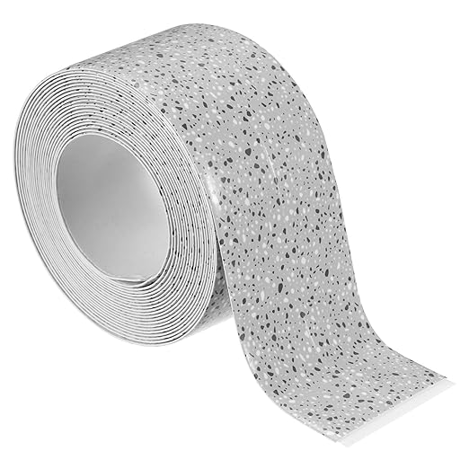 PATIKIL Caulk Tape 1.5" x 5 Ft, Self Adhesive Sealing Tape Waterproof Toilet Tub Caulk Sealant Strip Sealing Trim for Kitchen Bathroom Toilet Bathtub Sink Countertop, Deep Grey