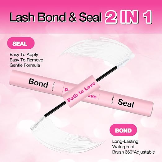 Professional Lash Cluster Glue Kit – 150H Strong Hold Lash Bond and Seal Waterproof Eyelash Glue,Long-Lasting Adhesive for DIY Cluster Lashes,Home Use,Beginners & Pros (White,3-Pack 2x5ml+5ml +0.24oz)