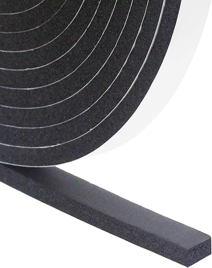 DGSL Foam Insulation Tape, 1/2In x 1/4In x 33Ft Weather Stripping Door Seal Strip for Doors and Windows,Sliding Door,Sound Proof Soundproofing Door Seal,Weatherstrip,Air Conditioning Seal Strip