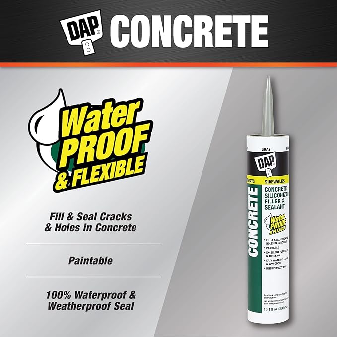 DAP Concrete and Mortar Filler and Sealant, Gray,10.1 Oz (Pack of 12)