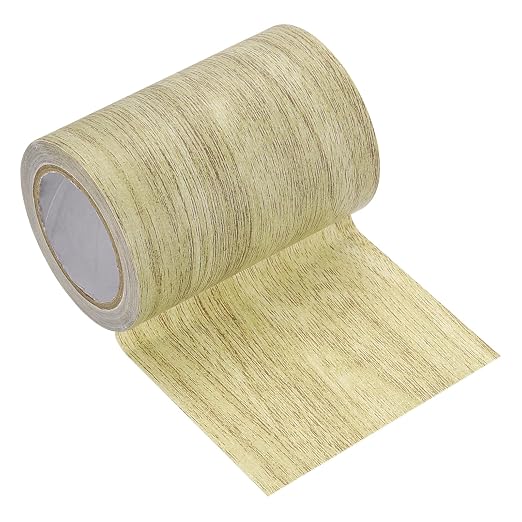 uxcell Wood Grain Repair Tape, 3.1" x 15ft Self Adhesive Wood Grain Colored Duct Tape Waterproof Repair Patch for Furniture Floor Scratch Fix, Baseboards, DIY Decor, Gray Oak