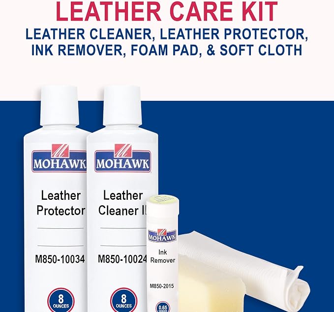 Mohawk Leather Care Kit, Includes Leather Cleaner II (M850-10024), Leather Protector (M850-10034), Ink Remover (M850-2015)
