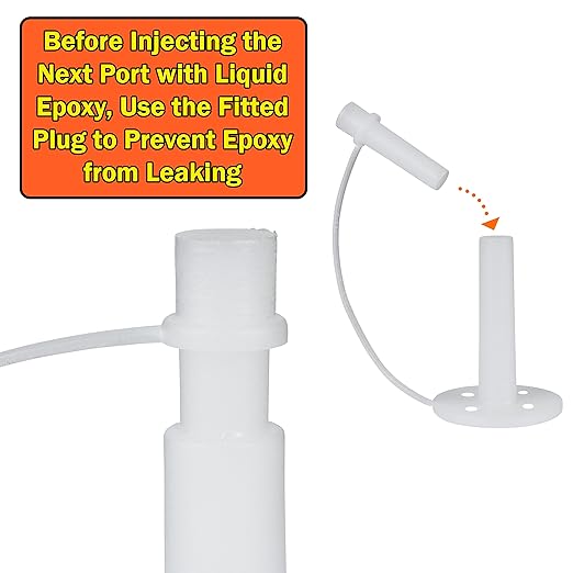 Liquid Concrete Standard Surface Injection Ports with Attached Caps (20)