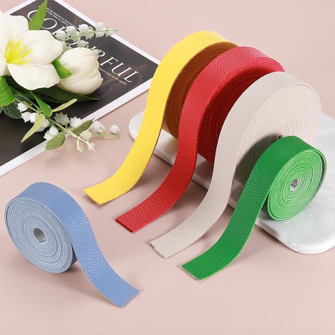 MECCANIXITY Faux Leather Strap, 1" Width x 98" Long Grained Leather Belt Strip Trim Roll for DIY Craft Projects, Pet Collars, Traction Ropes, Bag Straps, Hobby Workshop (Grey)