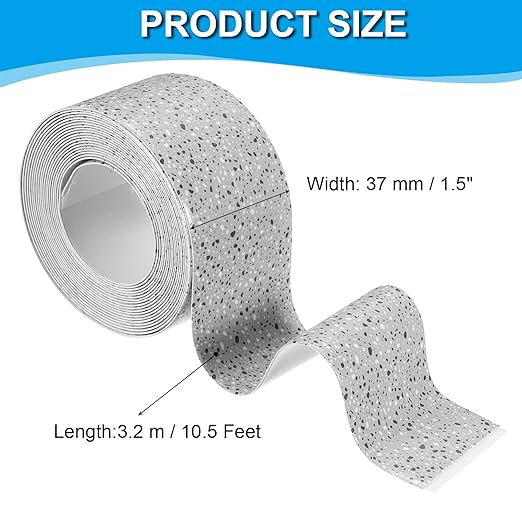 PATIKIL Caulk Tape 1.5" x 5 Ft, Self Adhesive Sealing Tape Waterproof Toilet Tub Caulk Sealant Strip Sealing Trim for Kitchen Bathroom Toilet Bathtub Sink Countertop, Deep Grey
