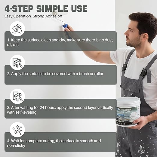 NYBQ Waterproof Sealant Coating 282oz，Transparent Invisible Waterproof Agent, Super Strong Anti-Leakage Polyurethane Coating for Bathroom, Roofs, Kitchen, Patio, Walls, Indoor & Outdoor
