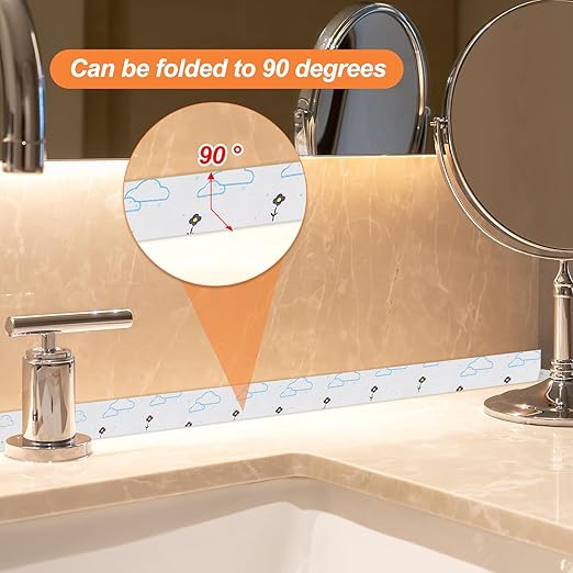 PATIKIL Caulk Tape Waterproof Self Adhesive, PVC Toilet Caulking Sealant Strip Bathtub Caulk Sealing Strip Tape for Bathroom Kitchen Countertop, Spring Flowers (1.5 Inch x 5 Ft)