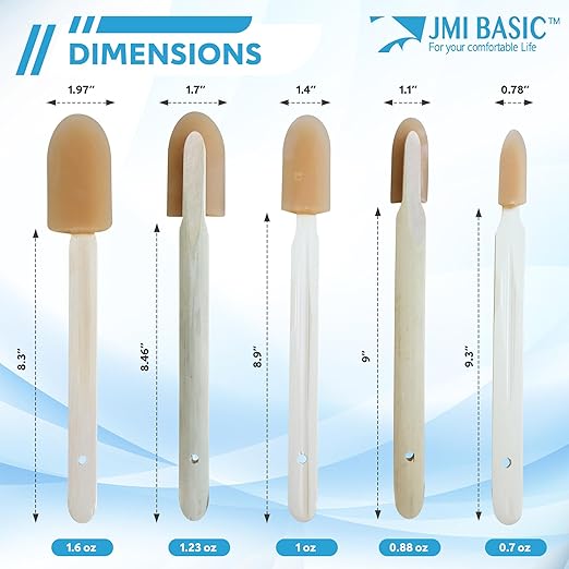 JMIBASIC Caulk Smoothing Tool Set - Corner & Narrow Area Spatula for Precise Sealing - Assorted Size Silicone Sealant Applicator - Premium Rubber Finisher for Grout Application_Wood (Large 2 Small 2)