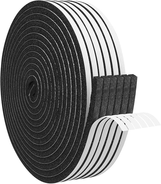 DGSL Foam Insulation Tape, 1/4In x 1/4In x 99Ft Weather Stripping Door Seal Strip for Doors and Windows,Sliding Door,Sound Proof Soundproofing Door Seal,Weatherstrip,Air Conditioning Seal Strip