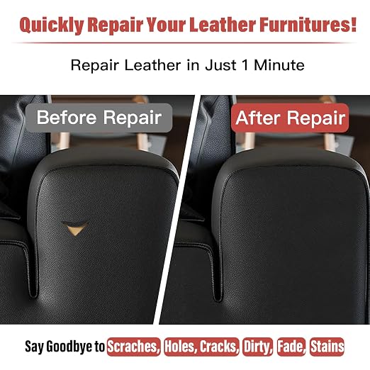 GEYYANG Leather Repair Patch, 16X79 inch Self Adhesive Leather Patches, Large Leather Repair Tape for Couches, Furniture, Car Seats, Cabinets, Wall, Handbags(Black - Litchi Grain)