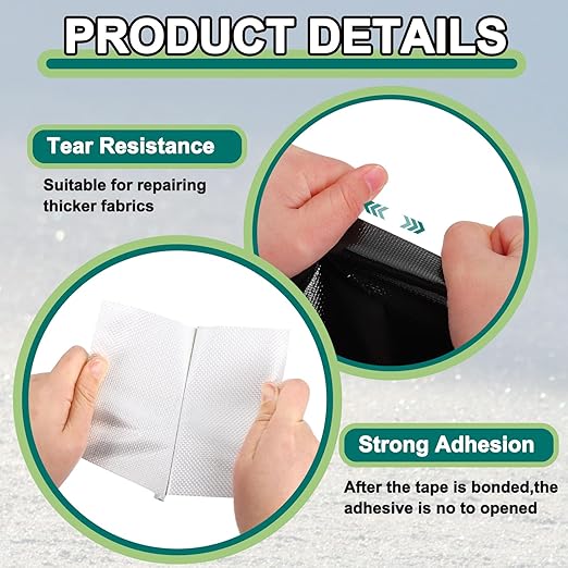 PATIKIL Awning Repair Tape 4" x 26ft Waterproof Canvas Tape High Adhesive Tear Repair Patch Kit for PVC Tarpaulin Tent Awning Fabric RV Sail Boat Cover, Black