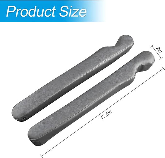 Mandark Car Seat Gap Filler, 2PCS Leather Vehicle Gap Stopper to Fill Between Seat and Console, Automotive Crevice Plug Blocker Accessories from Dropping, Universal for SUV, Sedan, Truck (Gray)