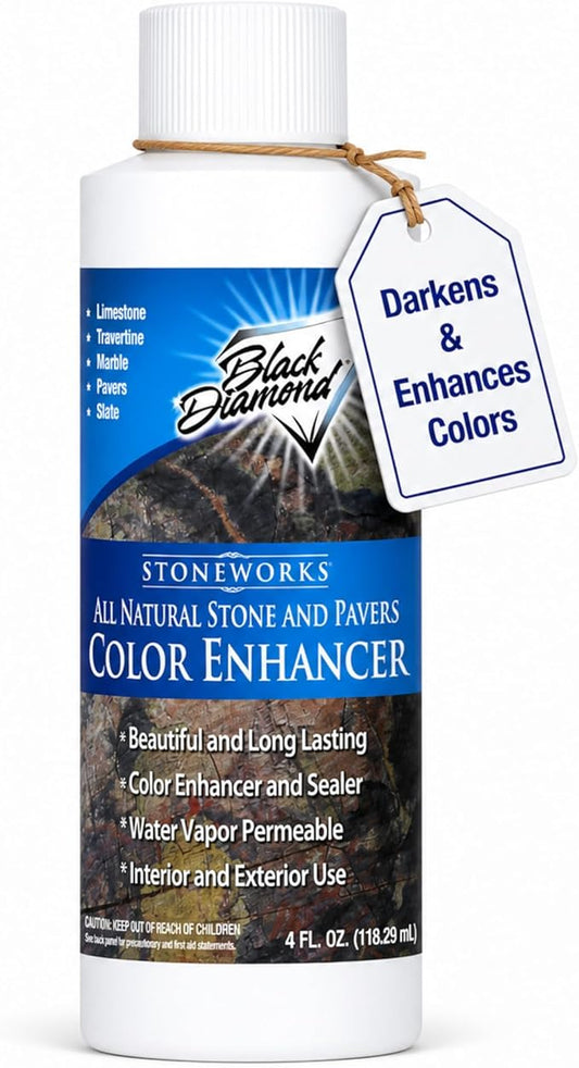 Color Enhancer Sealer for All-Natural Stone and Pavers. Marble, Travertine, Limestone, Granite, Slate, Concrete, Grout, Brick, Block. (Trial)