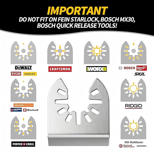 6PCS Diamond Oscillating Tool Blades, Grout Removal Blade for Oscillating Multi Tool, Cutting Mortar Tile Concrete Masonry, Fit DeWalt Milwaukee Ryobi and More